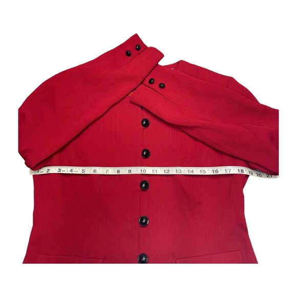 Liz Claiborne Red Blazer Jacket Lined 5 Button Front Women’s Size 10 - Picture 4 of 8